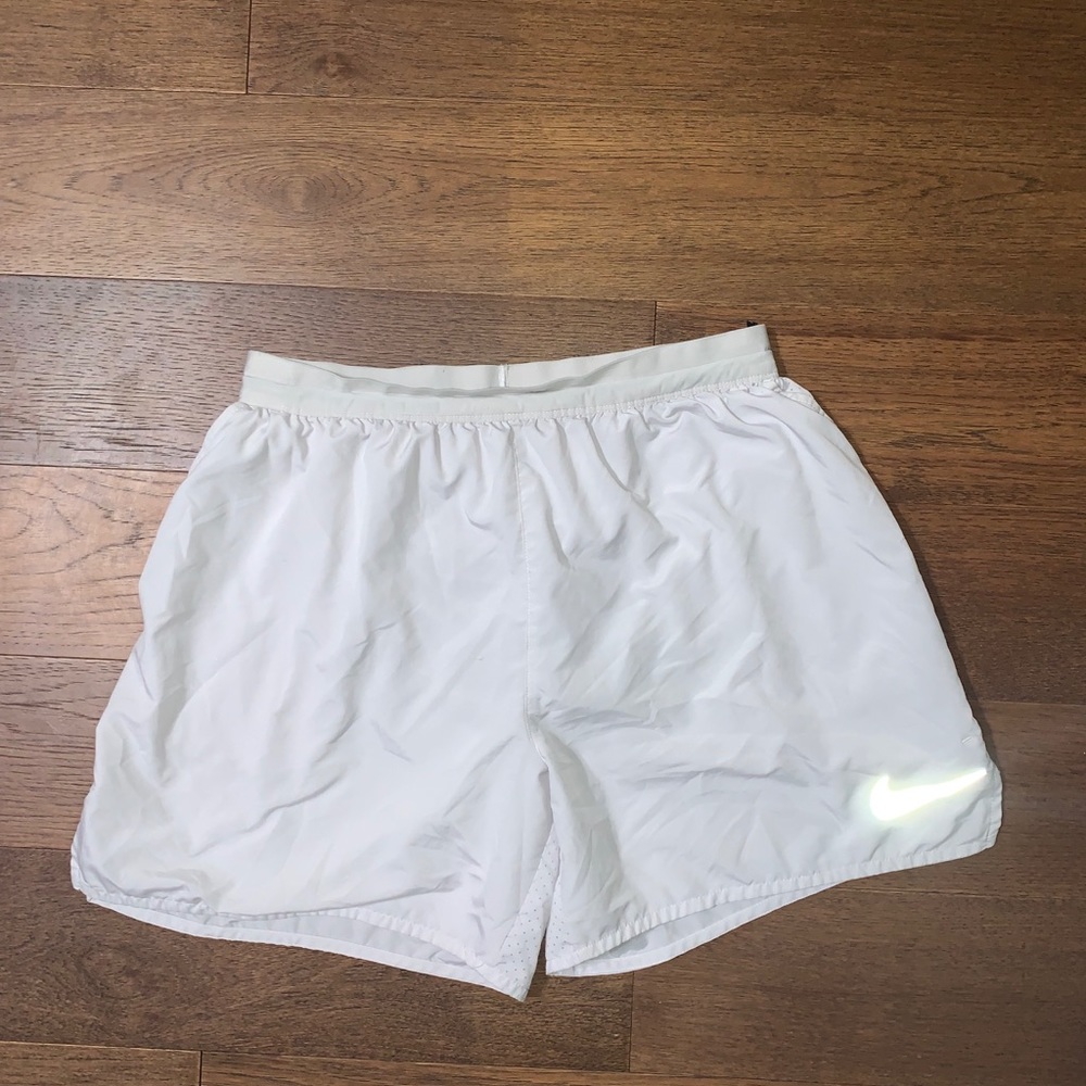White Nike Running Shorts